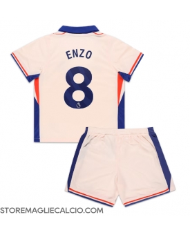 Chelsea Enzo Fernandez #8 Maglia Gara Trasferta Repliche 2024-25 Bambino